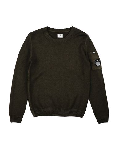 C. p. Company Undersixteen Kid Boy Sweater Military green Size 10 Wool