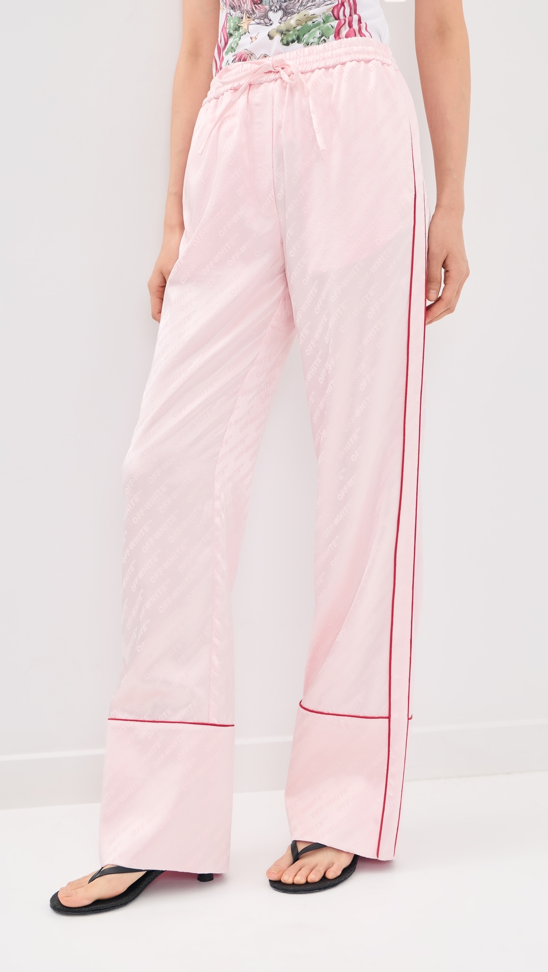 Satin Pajama Pants Soft Pink