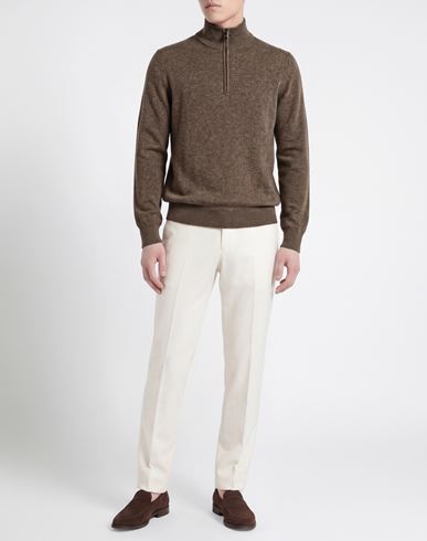 Man Turtleneck Taupe Size 48 Cashmere