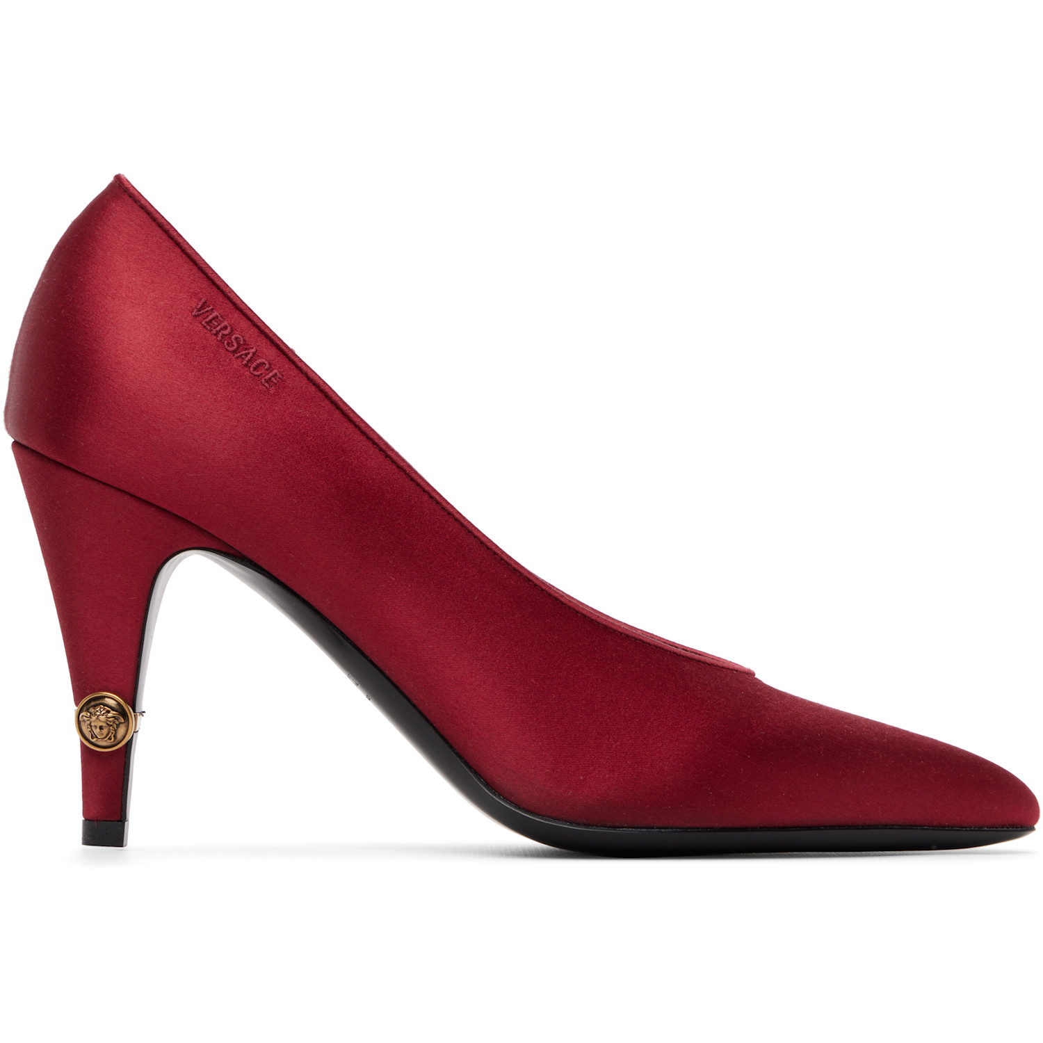 Red Gianni Satin Heels