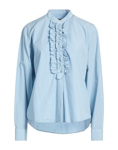 Woman Top Light blue Size L Cotton