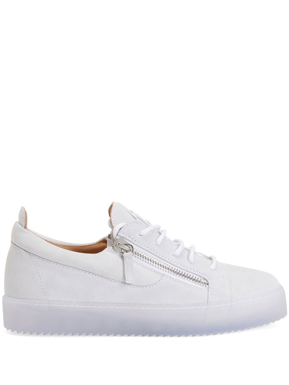 Frankie zip-details sneakers - White