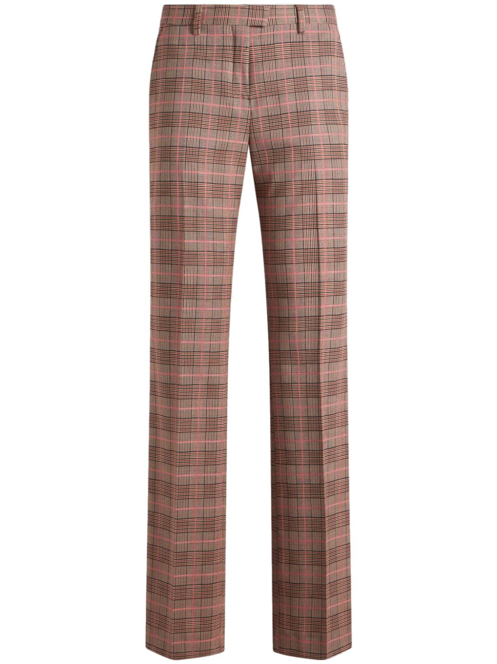Jacquard straight trousers - Brown