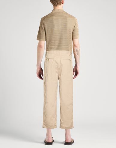 Man Pants Khaki Size L Cotton, Polyurethane