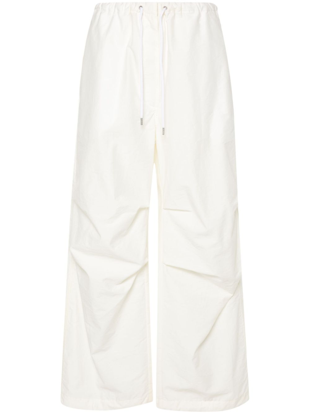 Drawstring wide-leg trousers - White