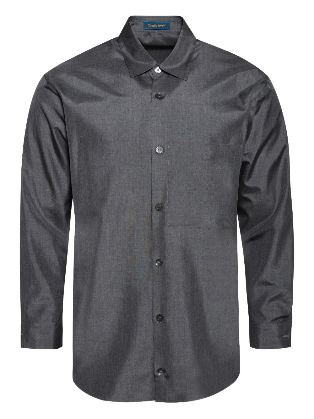 Embroidered silk shirt - Grey