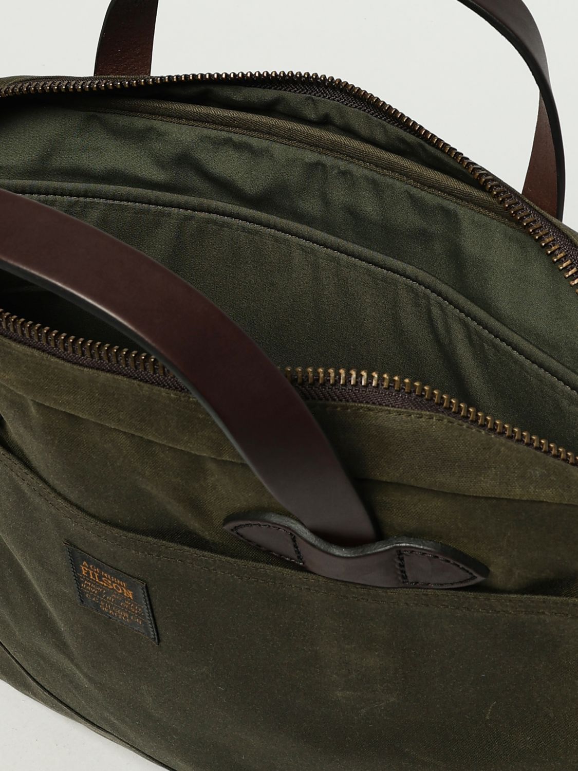 Rugged twill cotton holdall - Brown