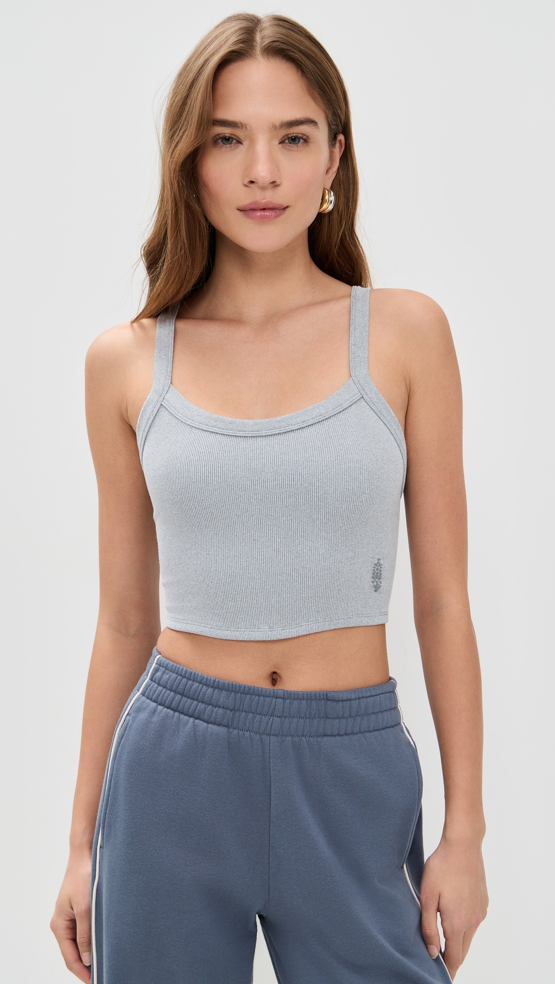 All Clear Solid Cami Heather Grey S