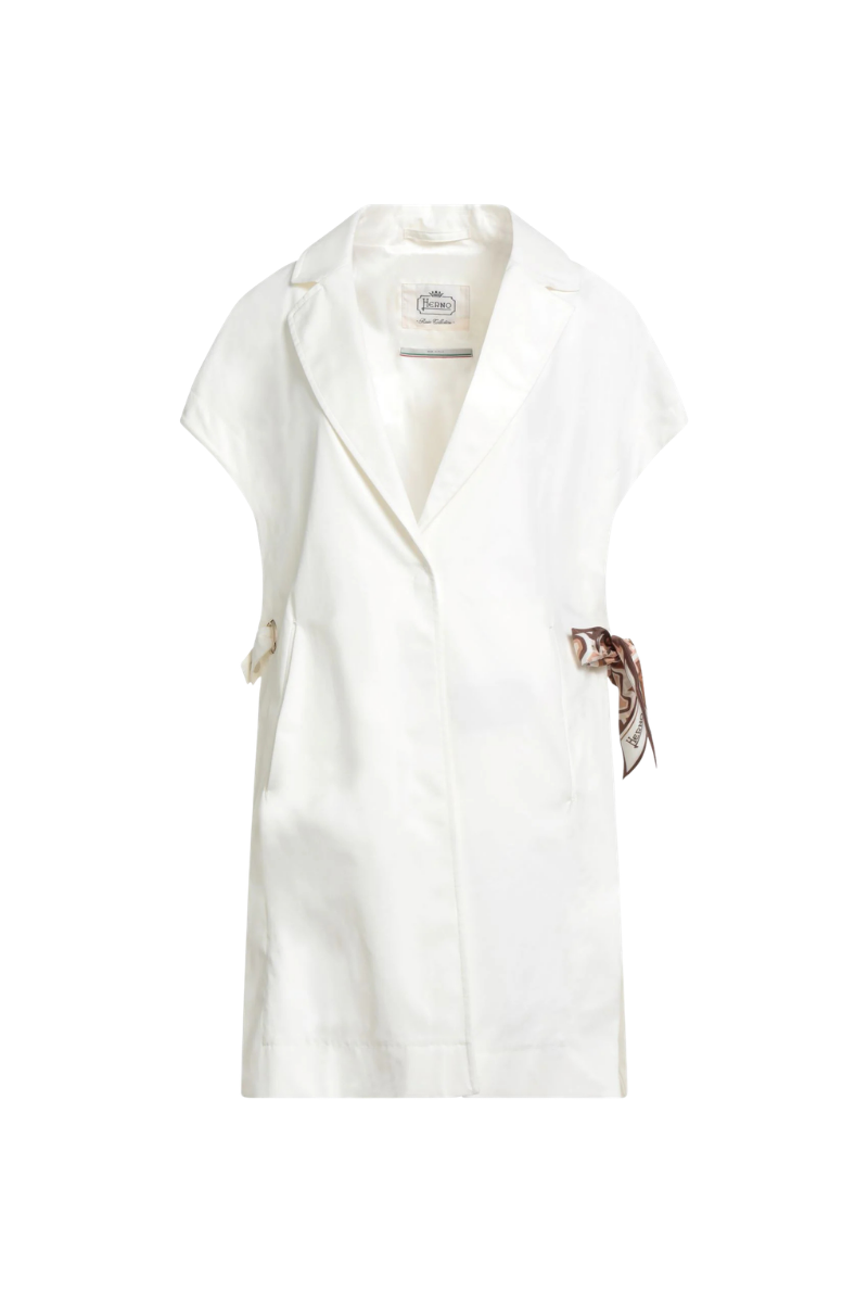 Wrap Cotton Vest — White