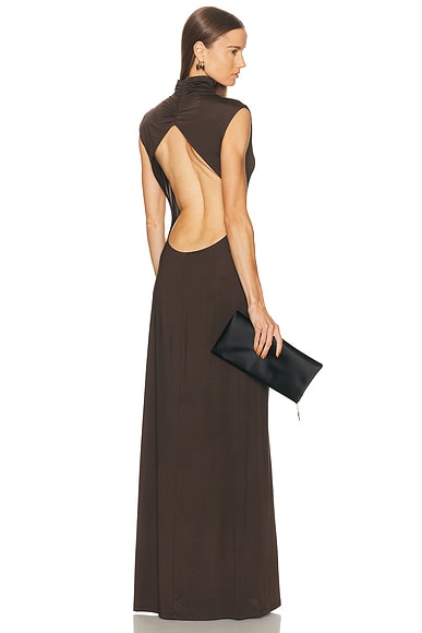 EAVES Ingrida Gown in Brown. XS. Also in L, M, S