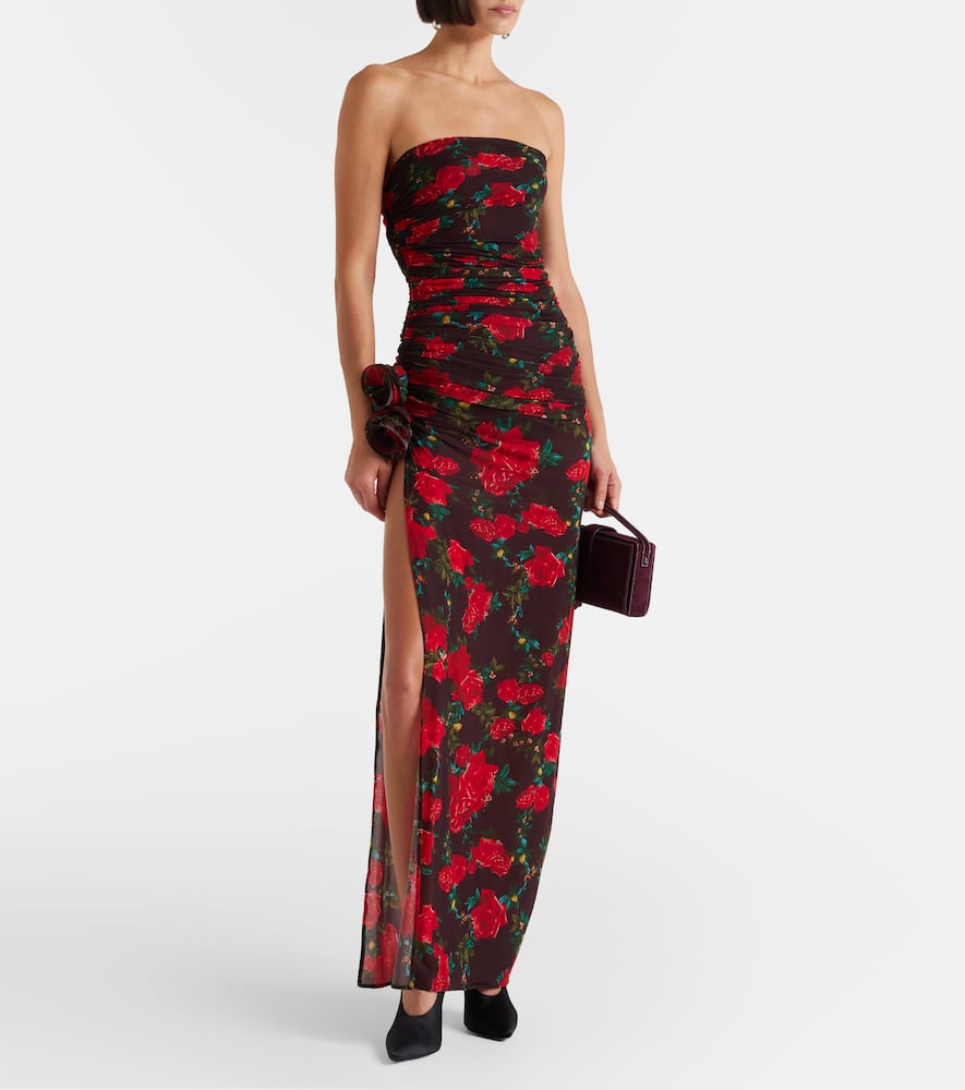 Floral ruched gown