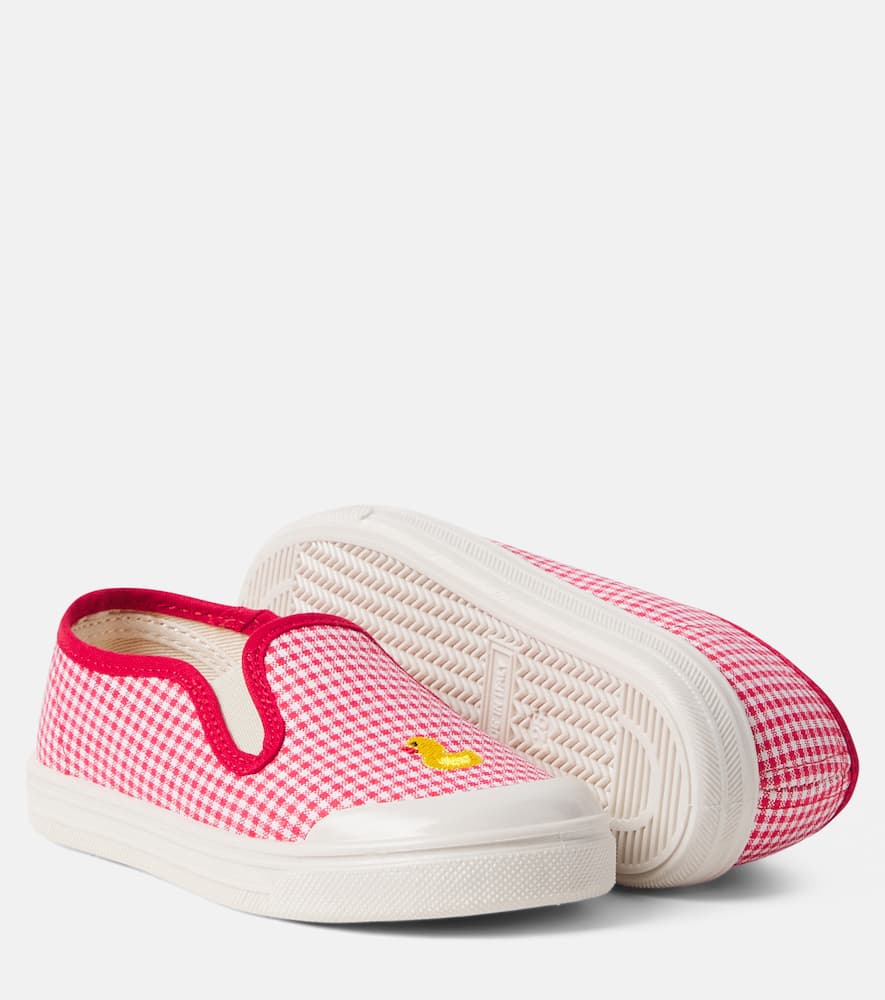PèPè Checked embroidered slip-on sneakers