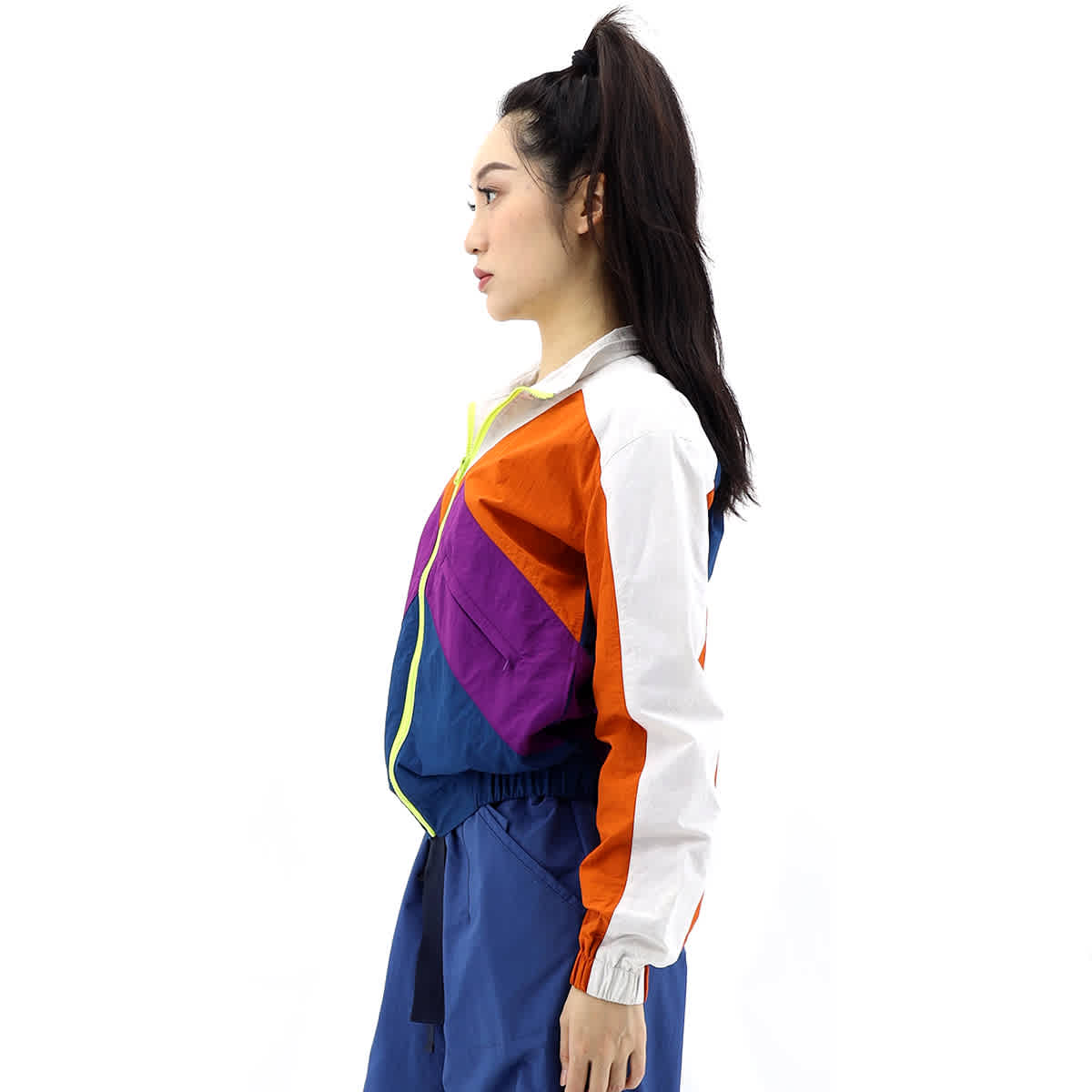 Ladies Colorblock Sport Tracksuit Nylon Jacket