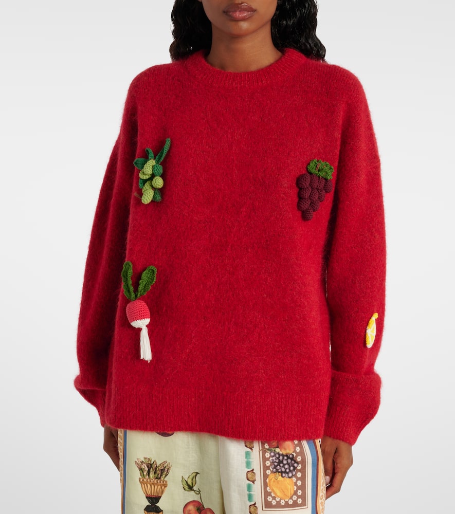 Alémais Fruitto alpaca, mohair, and wool-blend sweater