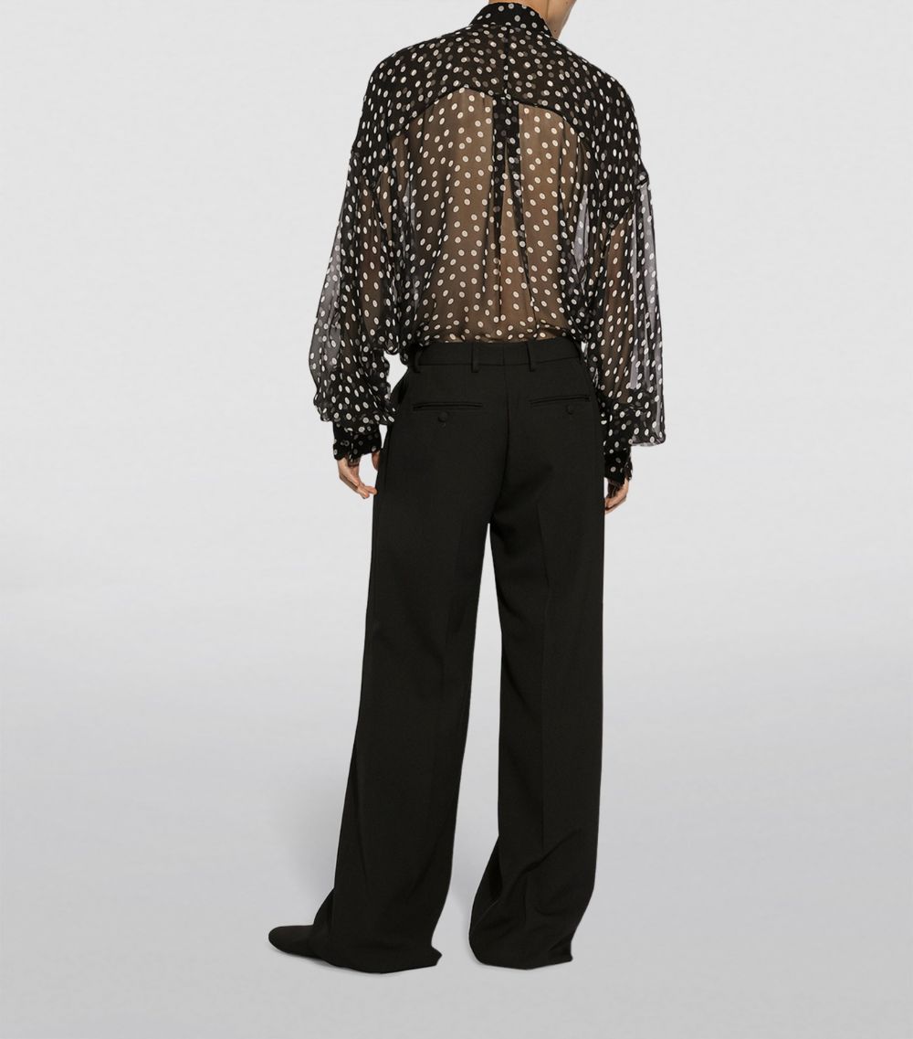 Silk Polka-Dot Shirt