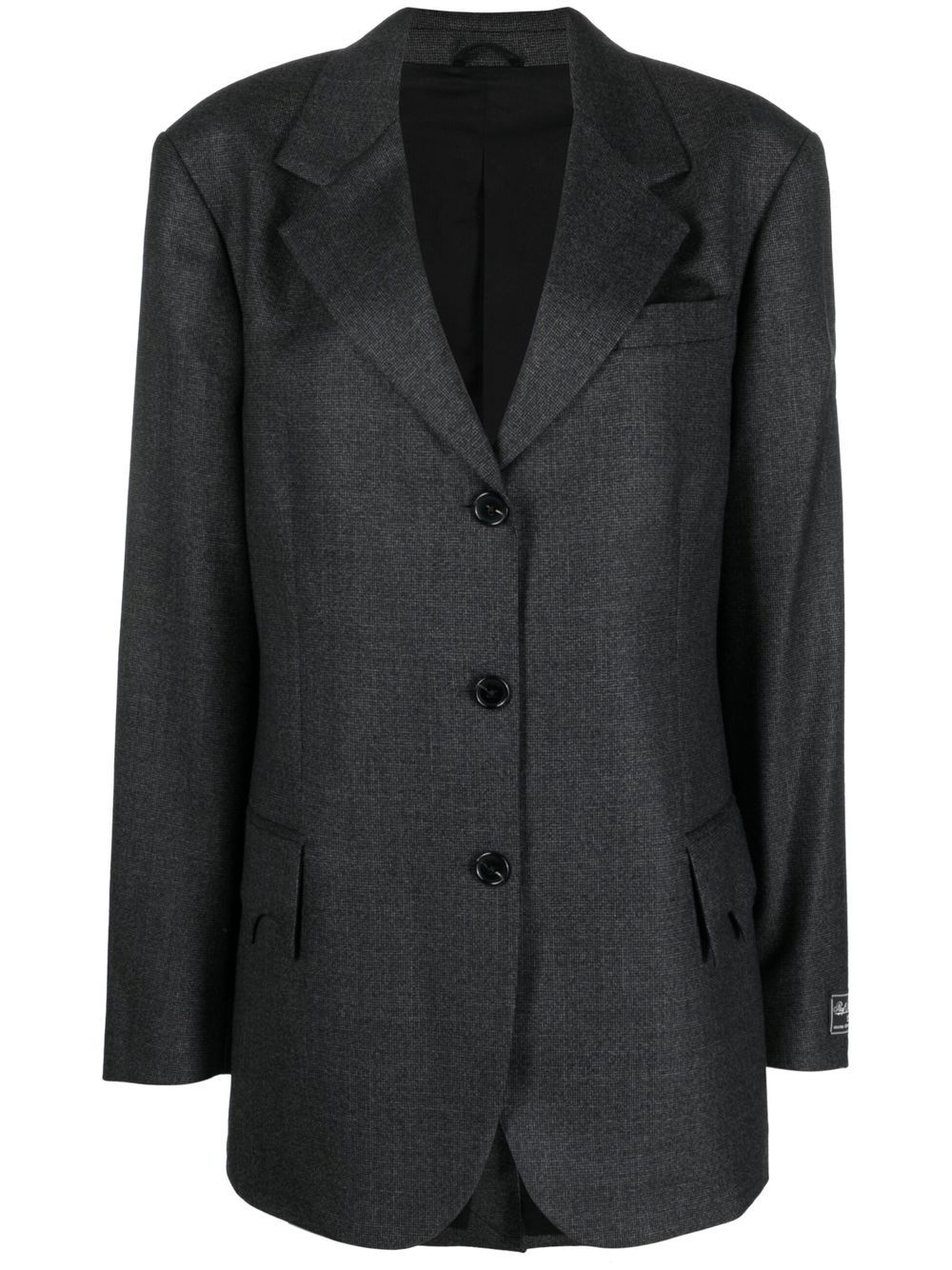 Single-breasted wool blazer - Grey