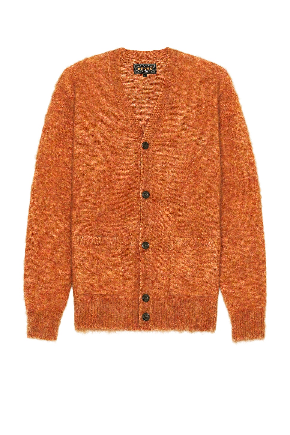 Beams Plus Cardigan Stretch Mohair in Orange. - M also in