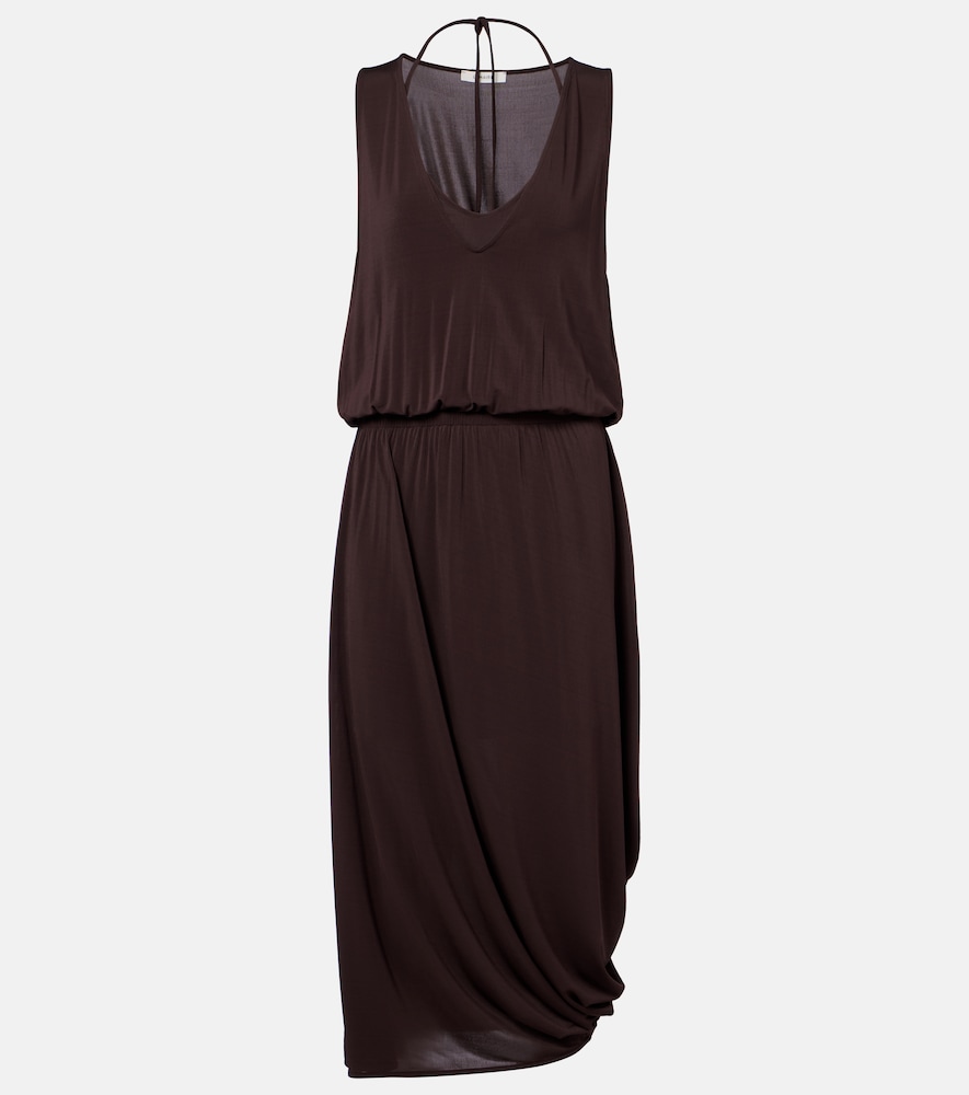 Draped midi dress