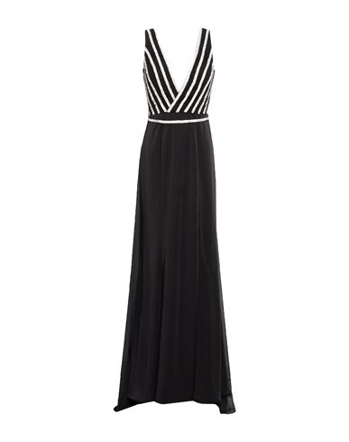 Woman Maxi dress Black Size 10 Polyester