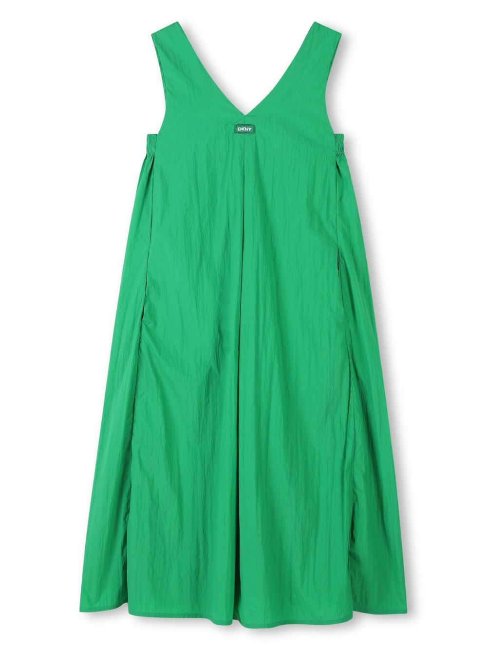 Logo-appliqué midi dress - Green