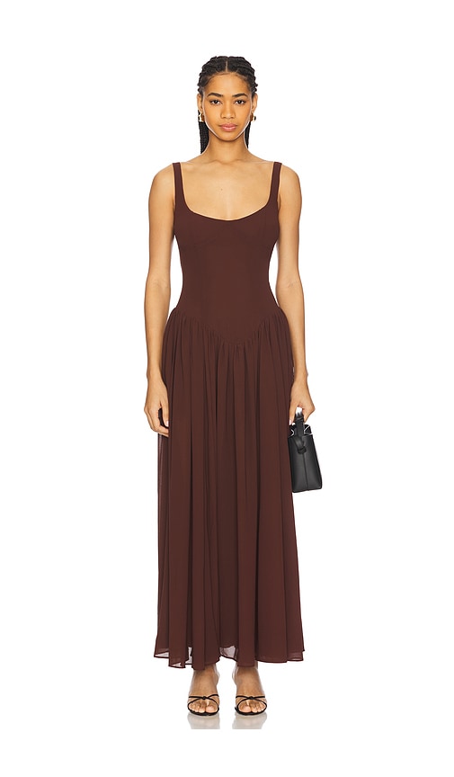 Bardot MAXIKLEID BRIANN in Brown. Größe 6. Also in