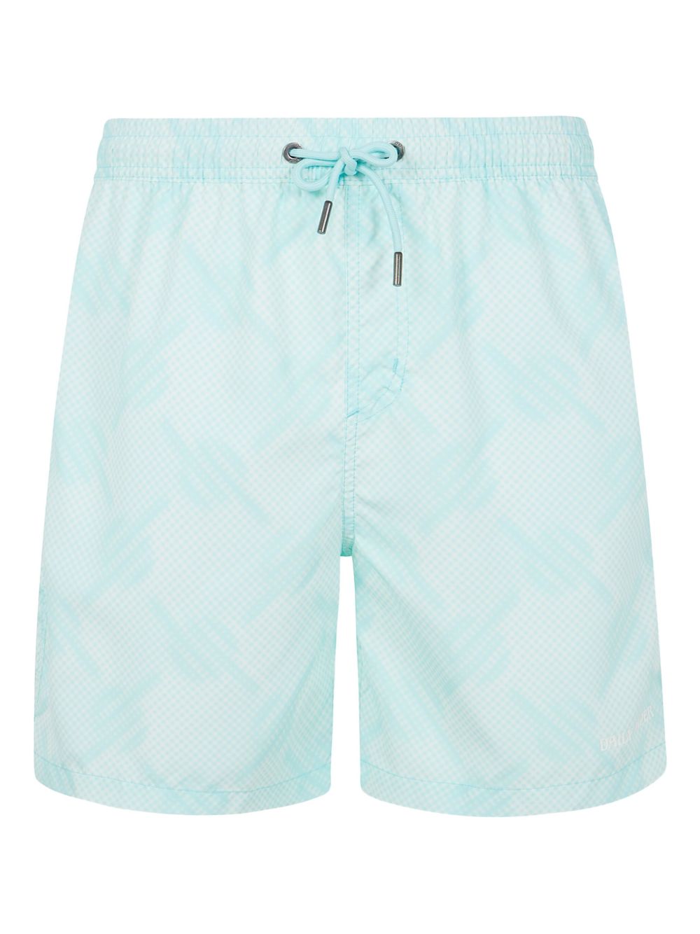 Logo-pattern swim shorts - Blue