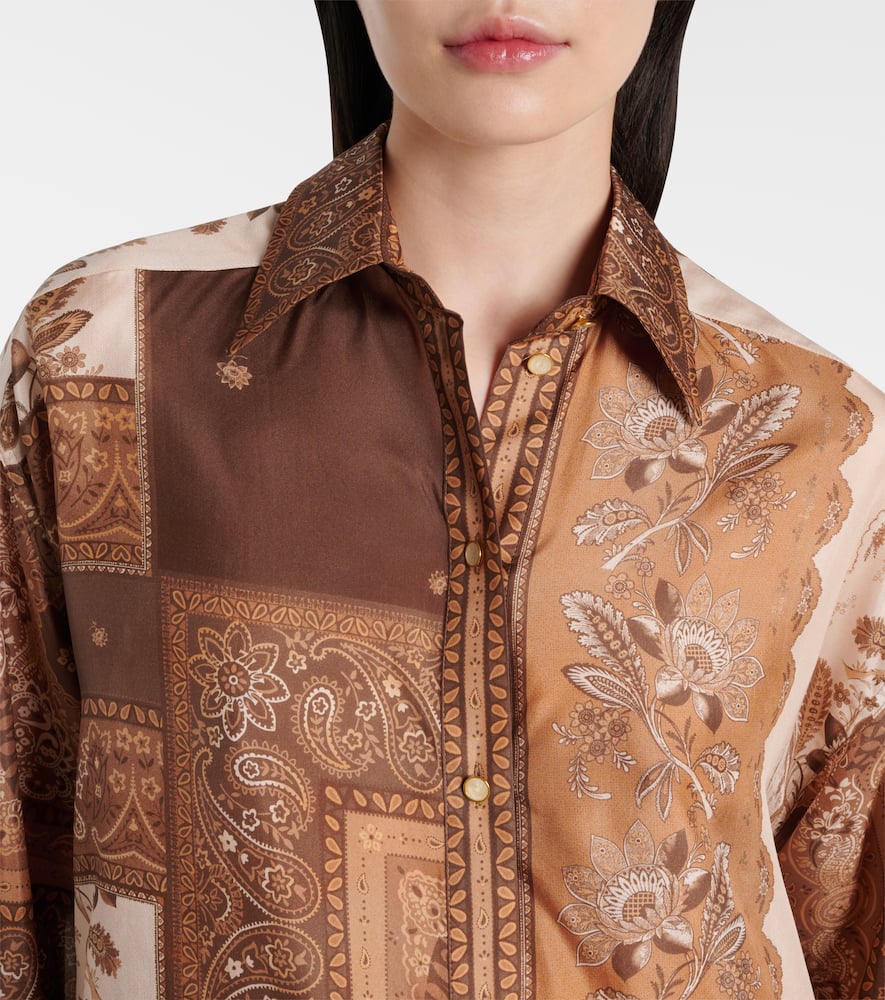 Lucky bandana silk satin shirt