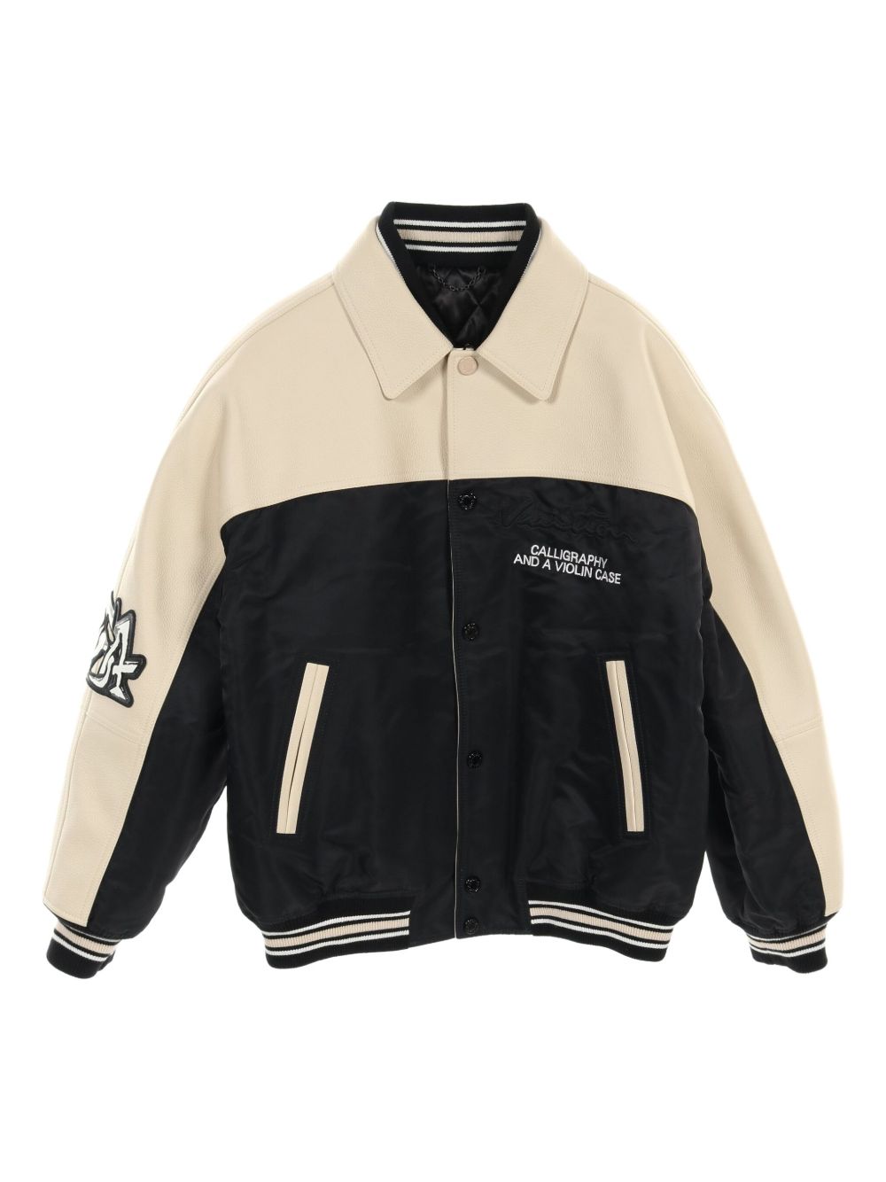 Louis Vuitton Pre-Owned 2010s logo-patch varsity jacket - Black