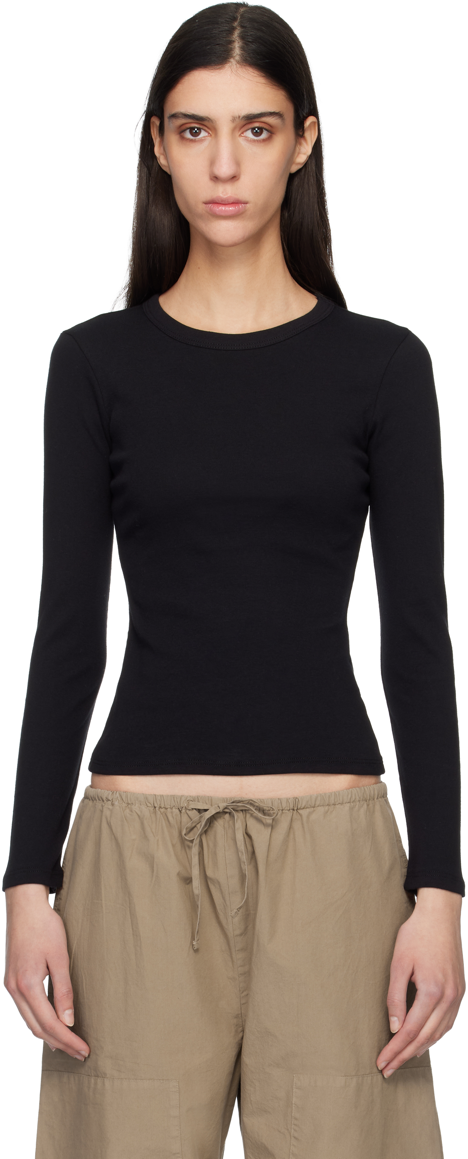 Black Nando Slim Fit Long Sleeve T-shirt