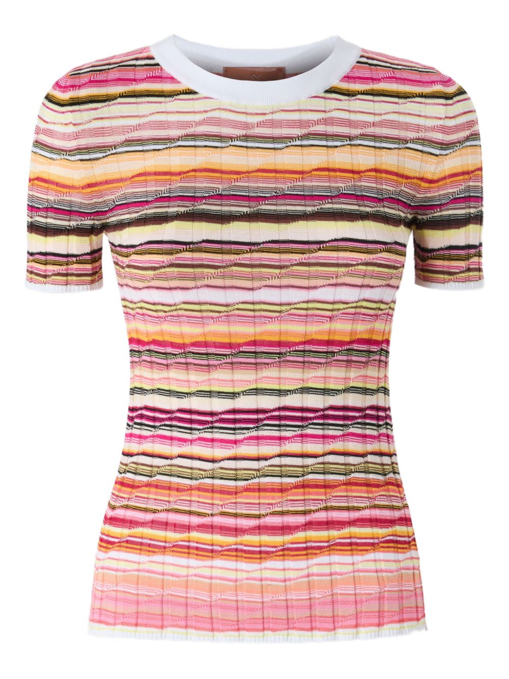Missoni striped knitted T-shirt - Pink
