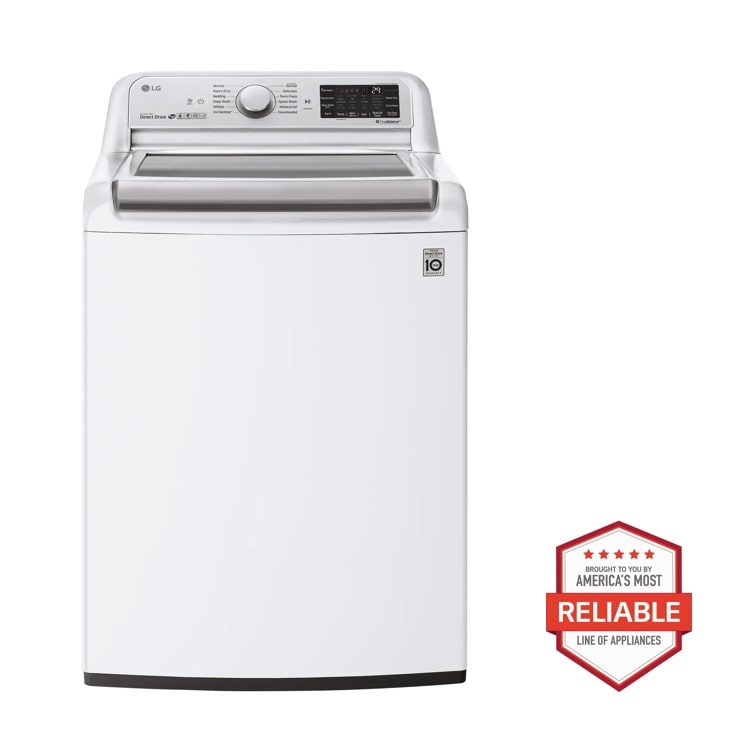 LG Smart Wi-Fi Enabled Top Load Washer with Impeller & TurboWash3D™ Technology, White, 5.. ft