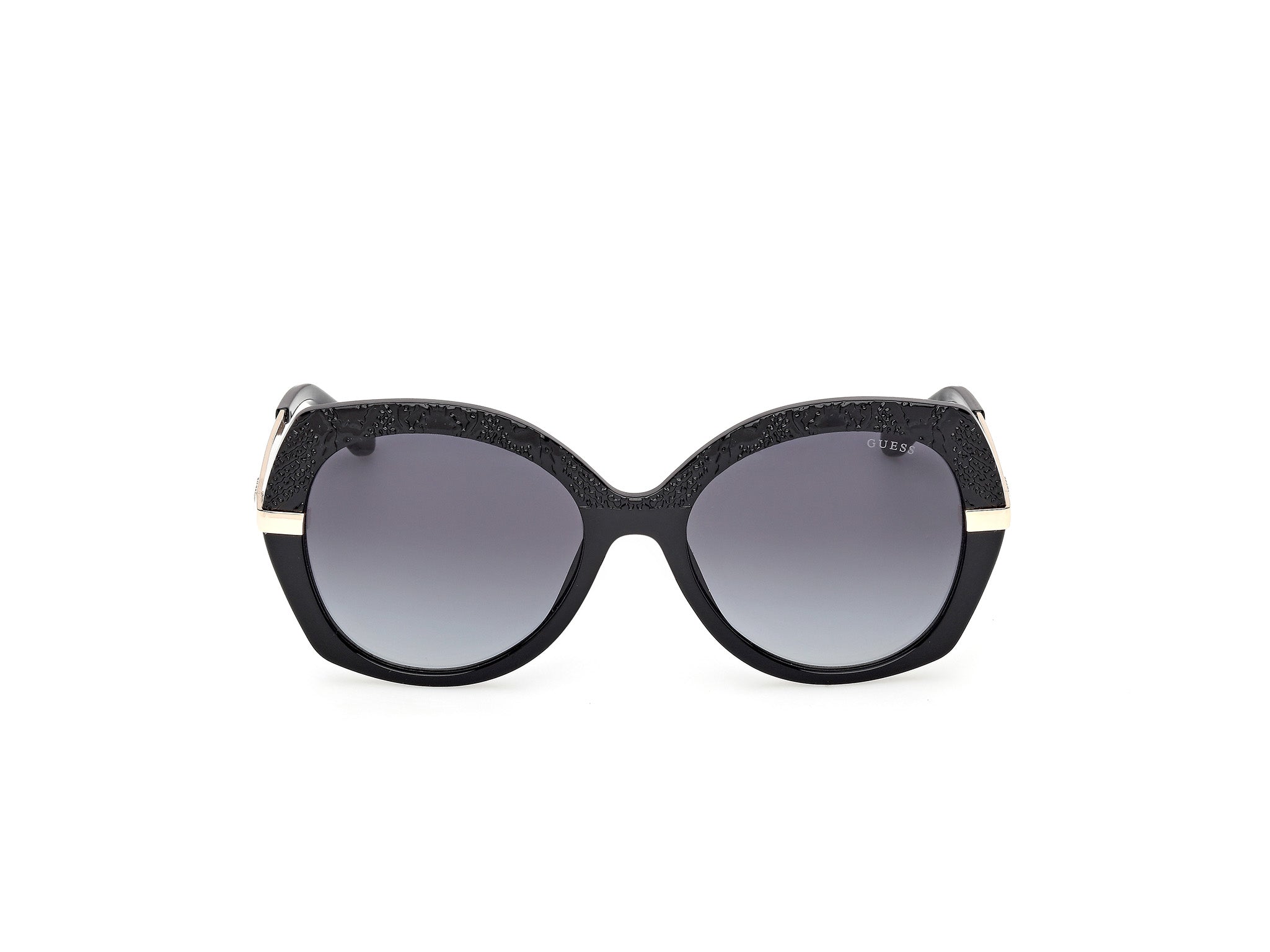 Guess Mujer Guess GU00215 01B Gafas de sol Inyectado Negro Fumar Redonda Norma
