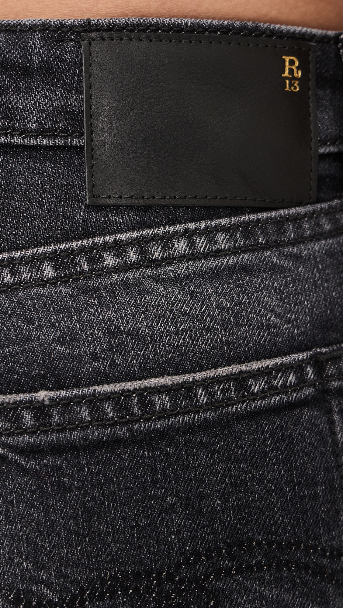 Joan Cropped Flare Jeans Essex Black Stretch