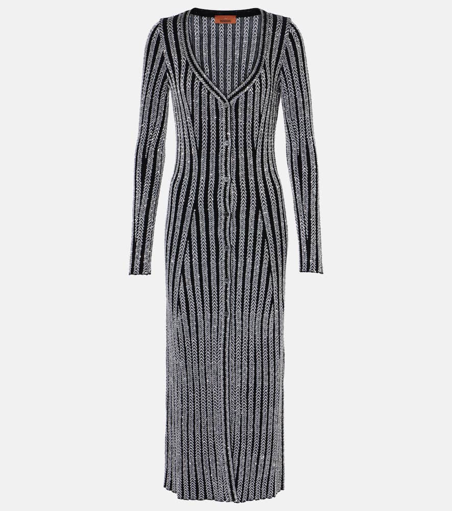 Lamé midi dress