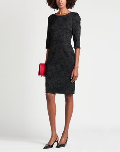Woman Midi dress Black Size 8 Polyester, Acetate, Viscose, Elastane