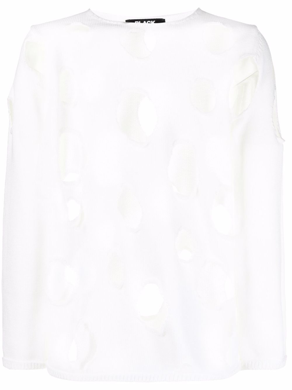 Cut-out hole jumper - White