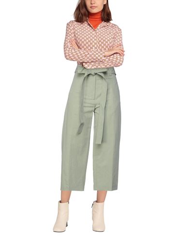 Woman Pants Sage green Size 2 Cotton, Linen