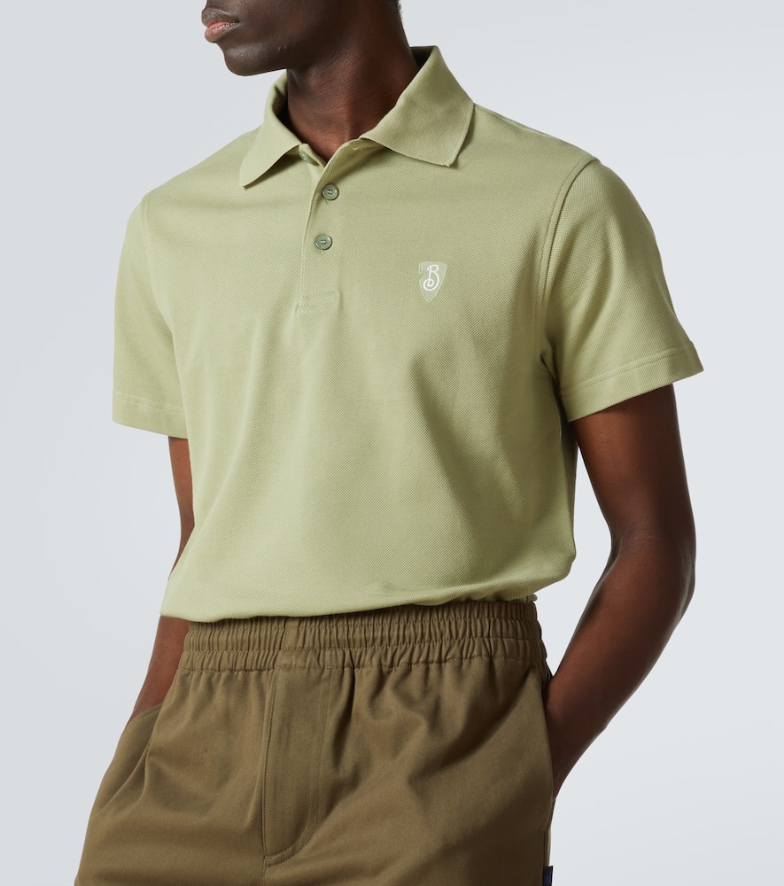 Embroidered cotton polo shirt