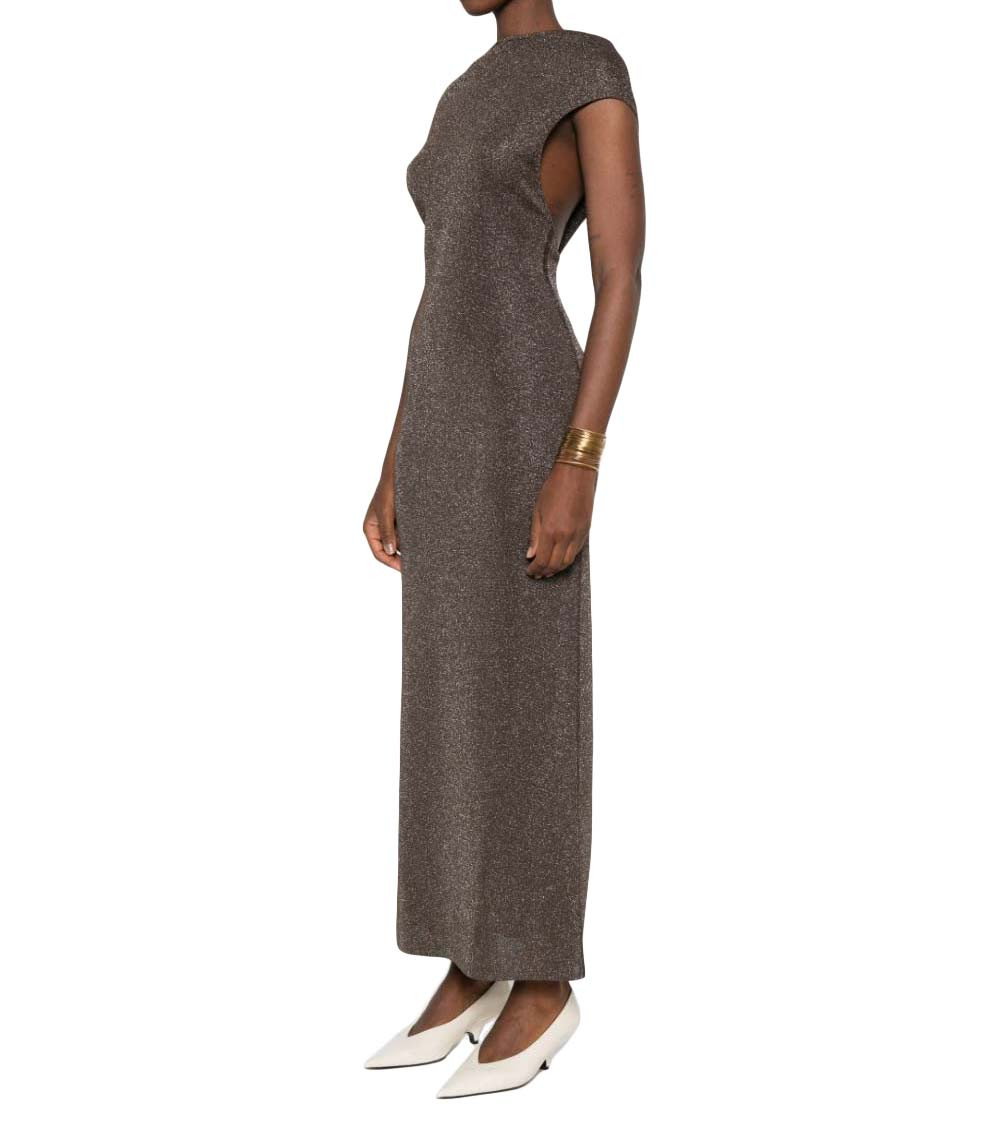 Max Mara - knit maxi dress open back