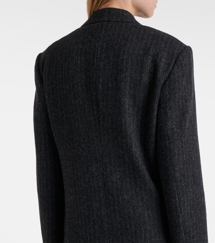 Chalk stripe wool coat