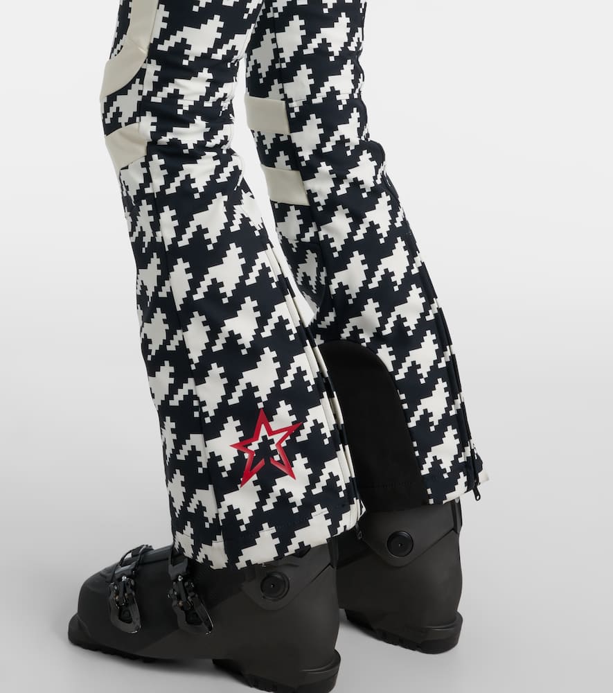 Polar houndstooth ski suit