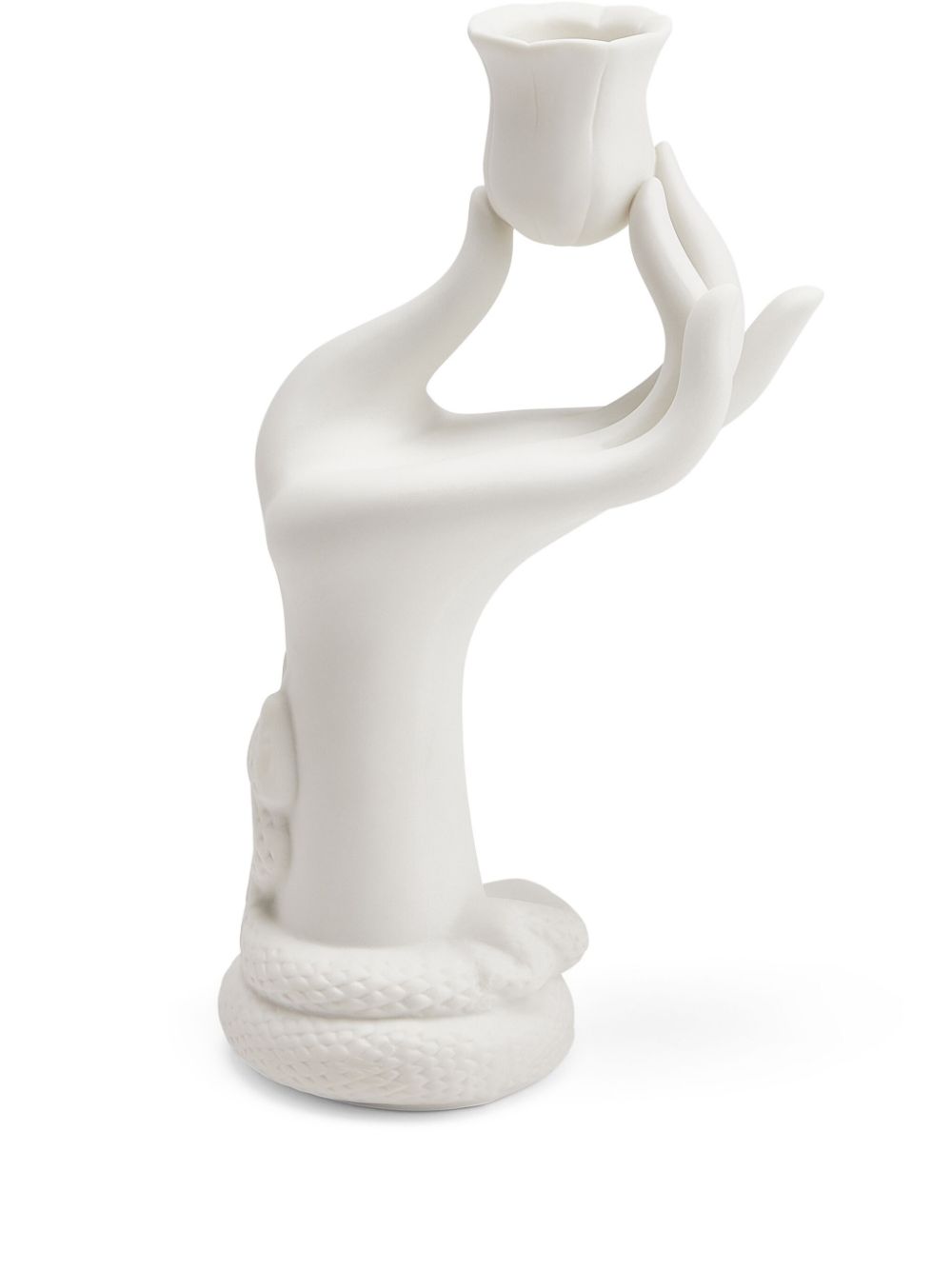 Eve porcelain candle holder (18,4cm x 11,4cm) - White