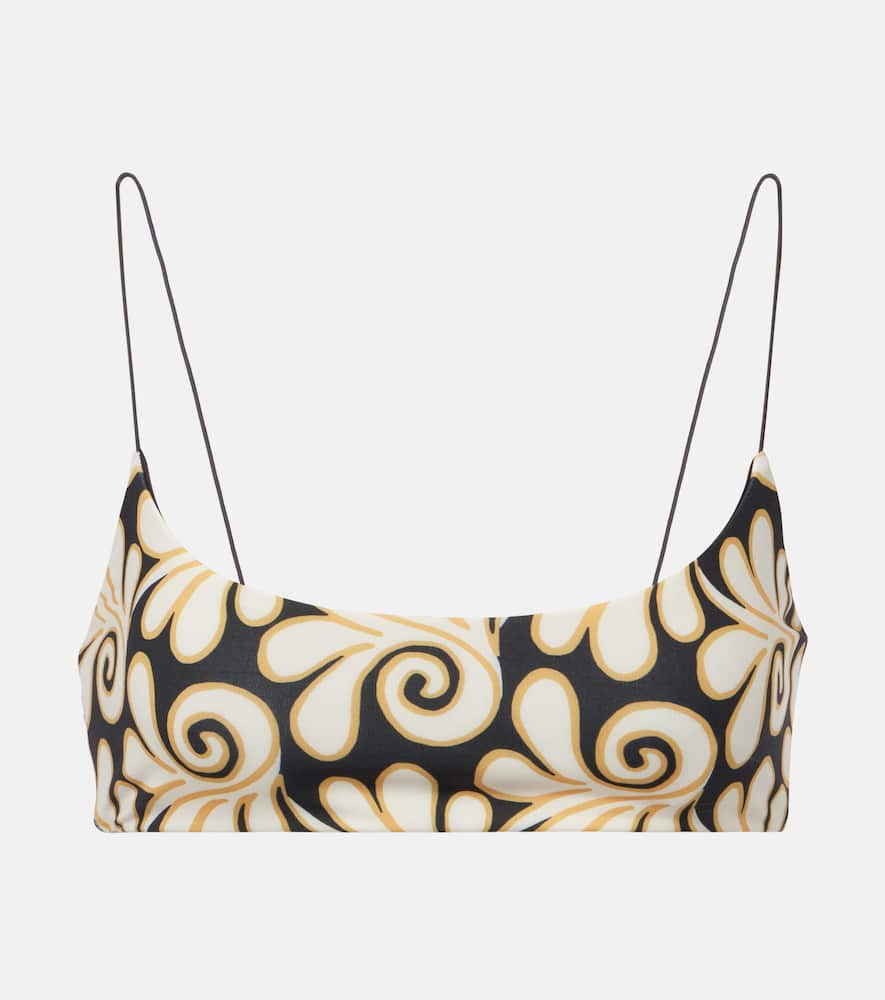 Isla printed bikini top