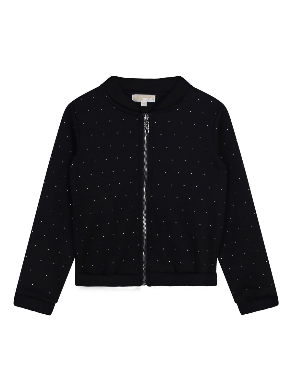 Rhinestone-embellished zip-up jacket - Black