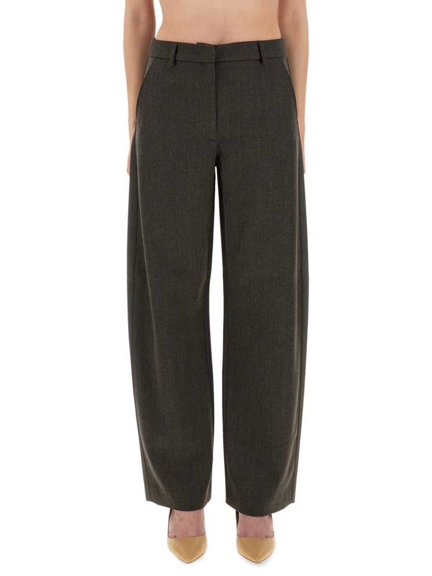 Moschino - wide leg trousers with pockets and loop