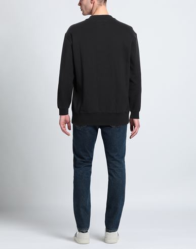 Man Sweatshirt Black Size M Cotton, Elastane
