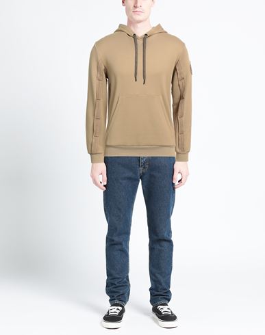 Bikkembergs Man Sweatshirt Sand Size L Polyamide, Cotton