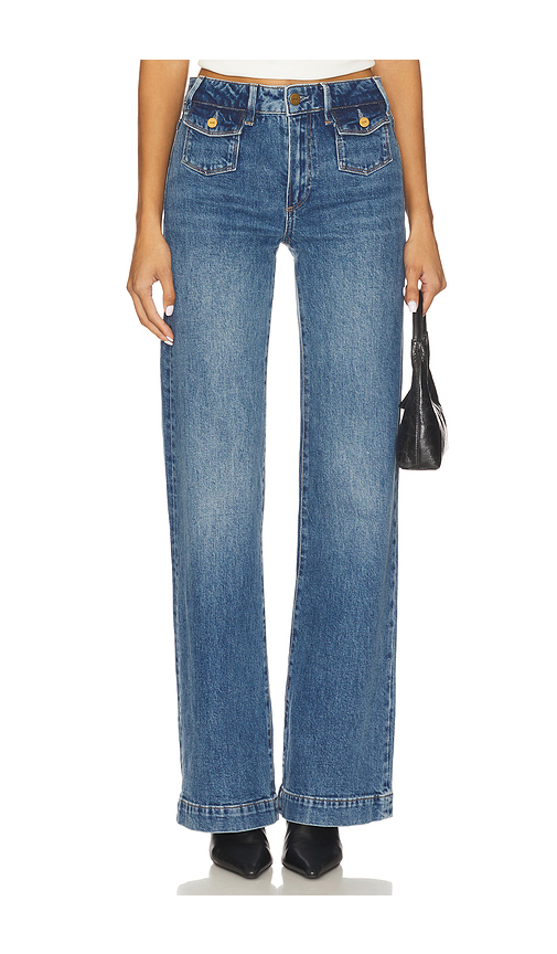 PAIGE Leenah Wide Leg Jeans in Blue. 34. Also , 24, 25, 26, 27, 28, 29, 30, 31