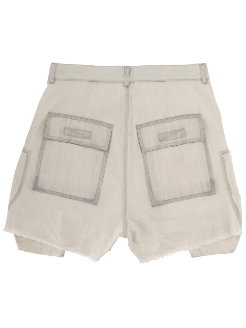 White Solid Shorts