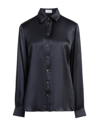 Woman Shirt Midnight blue Size 6 Silk, Viscose